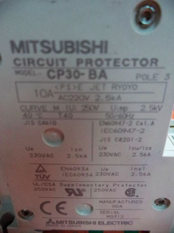 MITSUBISHI Circuit Protector CP30BA (10A) PLC DCS SERVO Control